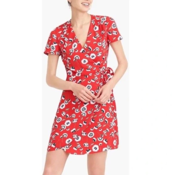 J. Crew Dresses J Crew Floral Wrap Dress Poshmark